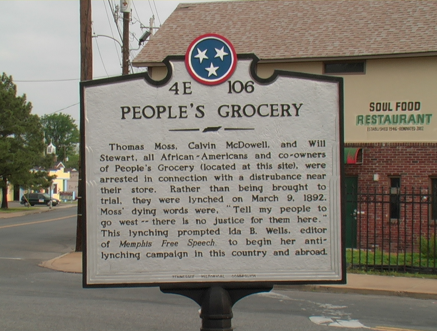 People's Grocery Historical Marker