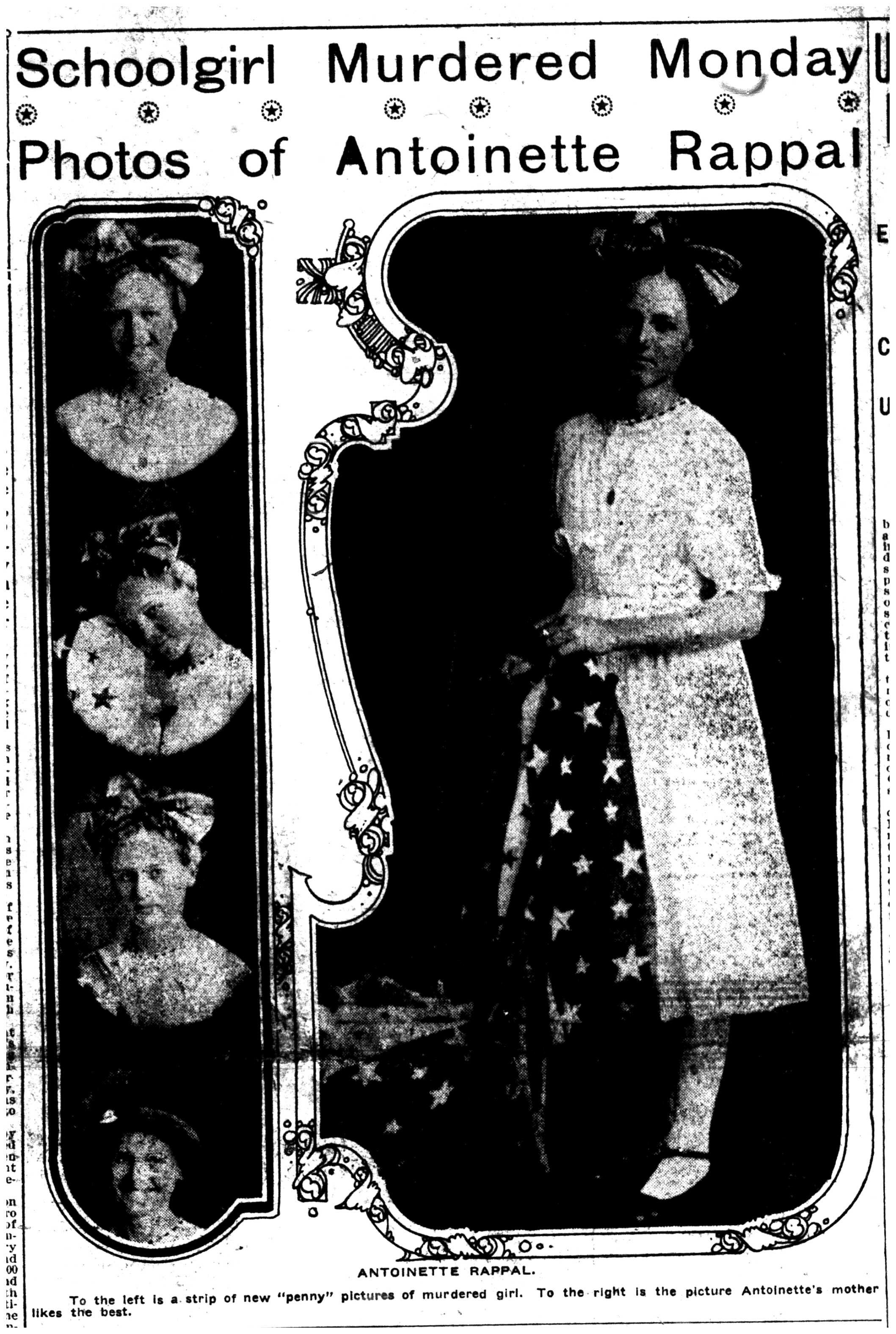 News Scimitar, 5/3/1917 (Photos of Antoinette Rappal)
