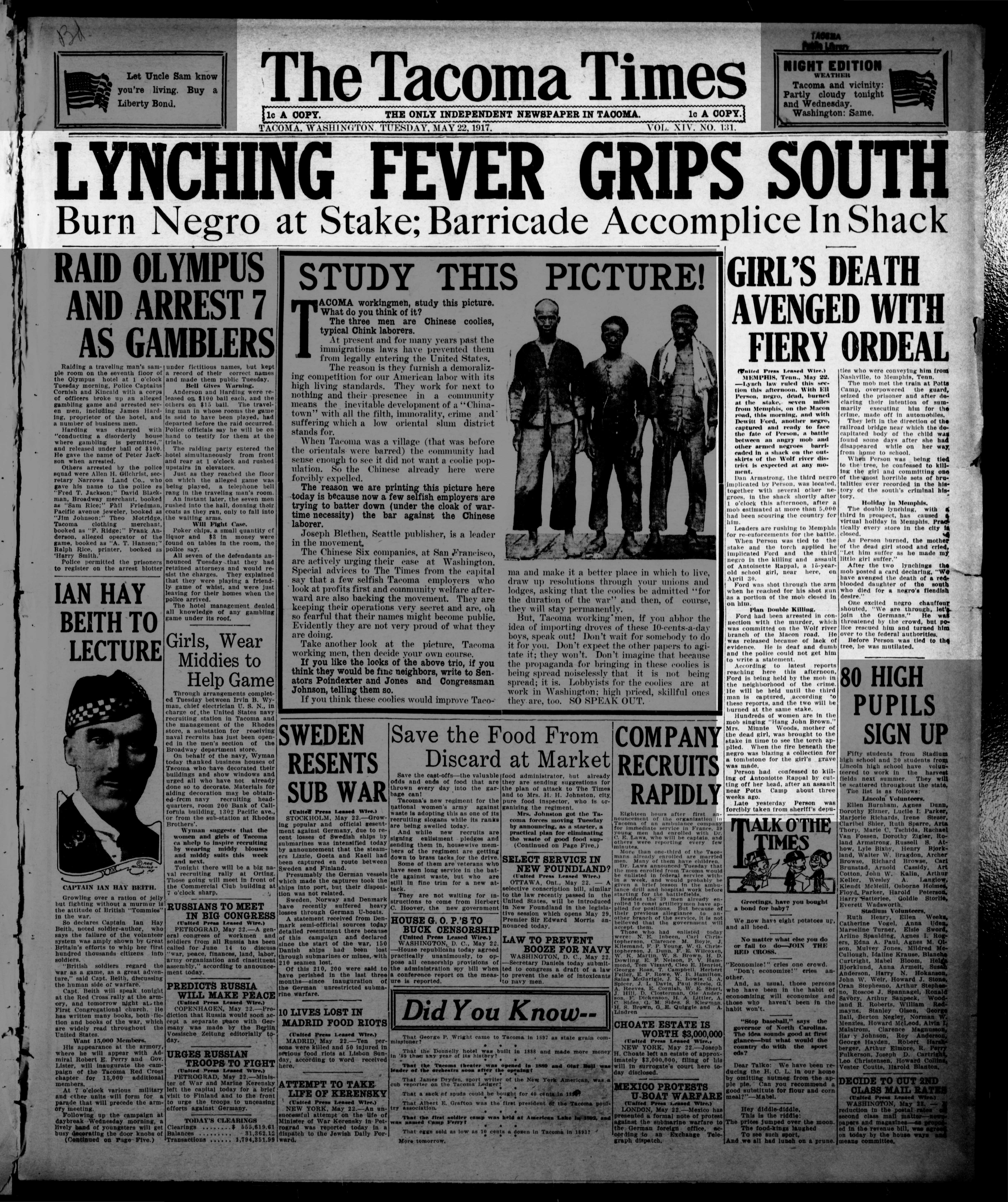 The Tacoma Times, 5/22/1917